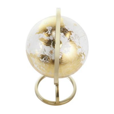 Image showing  Aluminum Metal Armillary Educational/Geographic Earth Globe with White Center