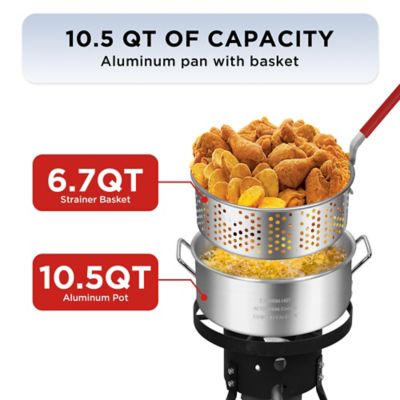 Image showing  10.5 qt. Aluminum Pan With Basket