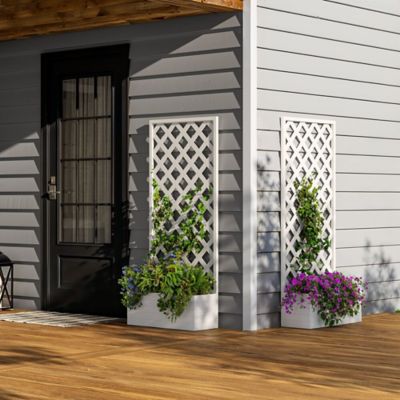 Image showing  2 ft. x 4 ft. Classic Lattice White