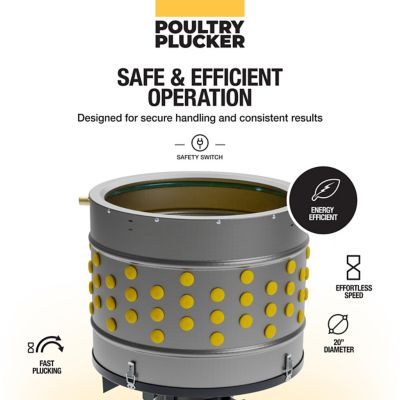 Image showing 6 th Hatching Time Poultry Feather Plucker with ProA Rubber Fingers