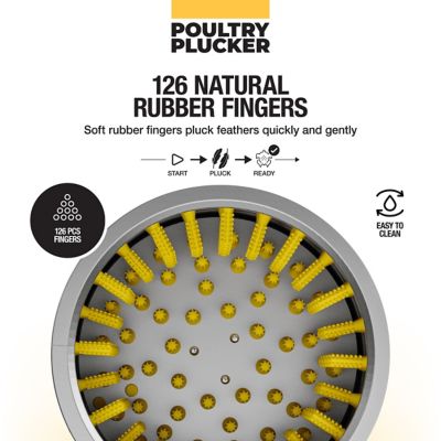 Image showing 7 th Hatching Time Poultry Feather Plucker with ProA Rubber Fingers
