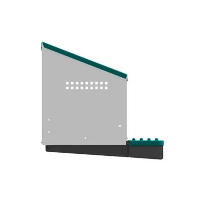 Image showing 5 th Hatching Time Egg House Galvanized Roll-Out Nesting Box with Plastic Tray for up to 10 Birds