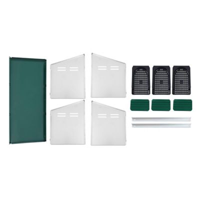 Image showing  Egg House Galvanized Roll-Out Nesting Box with Plastic Tray for up to 30 Birds