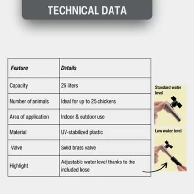 Image showing 9 th Hatching Time Optimus Poultry Drinker - 6 gal.