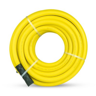 Image showing  3/4 in. x 100 ft. Heavy Duty Farm & Ranch Rubber Water Hose, HiViZ Yellow