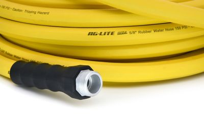 Image showing  3/4 in. x 100 ft. Heavy Duty Farm & Ranch Rubber Water Hose, HiViZ Yellow