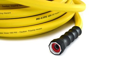 Image showing 6 th AG-LITE 5/8 in. x 50 ft. Heavy Duty Farm & Ranch Rubber Water Hose, HiViZ Yellow