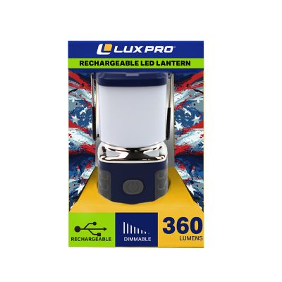 LUXPRO Rechargeable 300 Lm Mini Blue Lantern