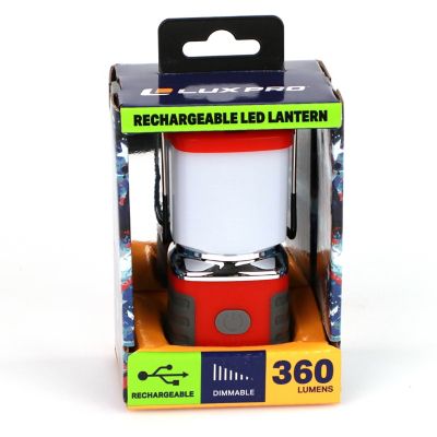 LUXPRO Rechargeable 300 Lm Mini Red Lantern