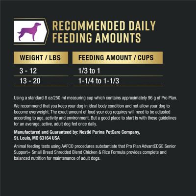 Image showing 6 th Purina Pro Plan AdvantEDGE Senior Support+ Adult Small Breed Chicken & Rice