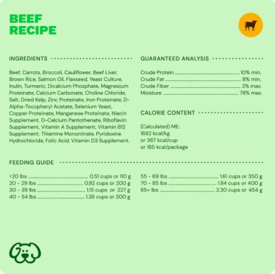 Image showing  Gently Cooked Beef Recipe Fresh Frozen Dog Food, 1/2 lb.