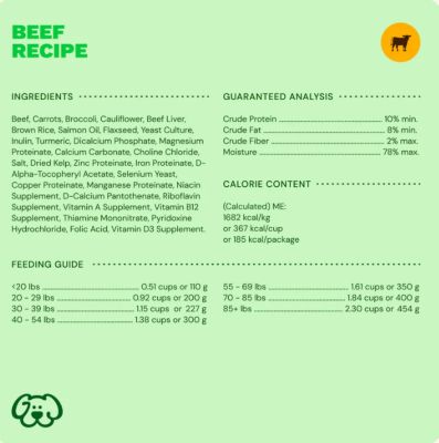 Image showing  Gently Cooked Beef Recipe Fresh Frozen Dog Food, 1 lb.