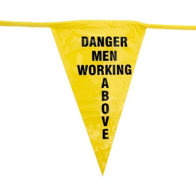 Image showing  Yellow Perimeter Warning Line Pennant Set with 101 ft. Rope and 40 Flags