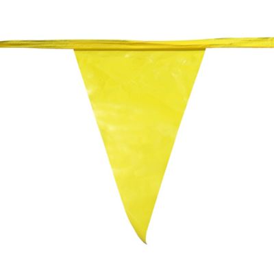 Image showing  Yellow Perimeter Warning Line Pennant Set with 105 ft. Rope and 30 Flags