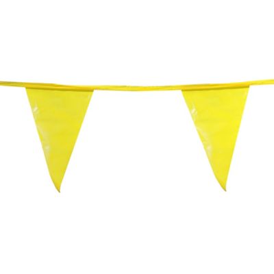 Image showing  Yellow Perimeter Warning Line Pennant Set with 105 ft. Rope and 30 Flags