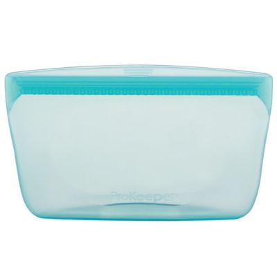 Progressive International Reusable Silicone Food Storage Container, Turquoise, PKS-20T