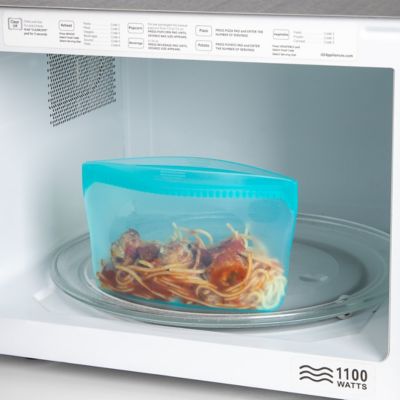 Image showing  Reusable Silicone Food Storage Container, Turquoise, PKS-20T