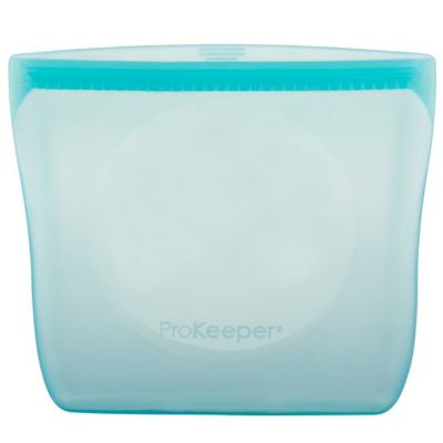 Progressive International Reusable Silicone Food Storage Container, Turquoise, PKS-21T