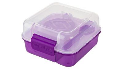 Image showing  Snap Lock Rectangular 3pc Lunch Cube, Purple, SNL-1023CDP