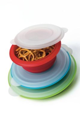 Image showing  Kitchen and Storage Bowl Set, 3 collapsible bowls with lids, CB-20
