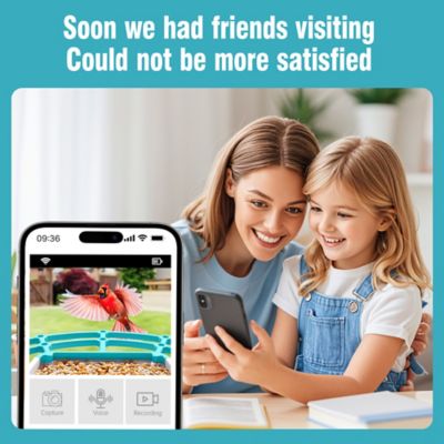 Image showing 7 th Cinmoore Bird Feeder WiFi Battery Camera