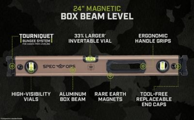 Spec Ops Level, 24 in., Magnetic, Tourniquet