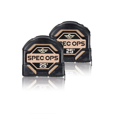 Spec Ops Tape Measure, 25 ft., 2 pk., Fractional