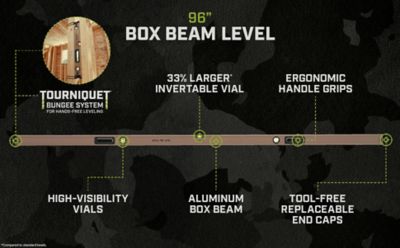 Spec Ops Level, 96 in., Non-magnetic, Tourniquet