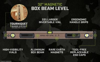 Spec Ops Level, 32 in., Magnetic, Tourniquet