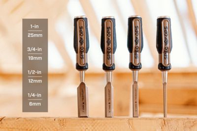 Image showing 5 th Spec Ops Chisels, 4 pk., 1/4 in., 1/2 in., 3/4 in., 1 in.