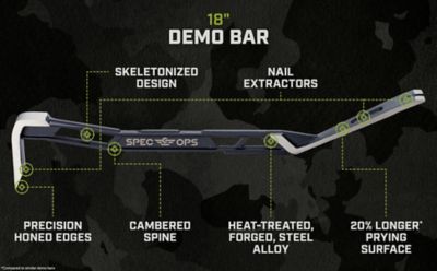 Spec Ops Pry Bar, 18-in.