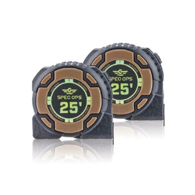 Spec Ops Tape Measure, Elite Series, 25 ft., 2 Pack