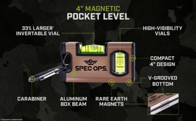Spec Ops Level, Pocket, 4 in.