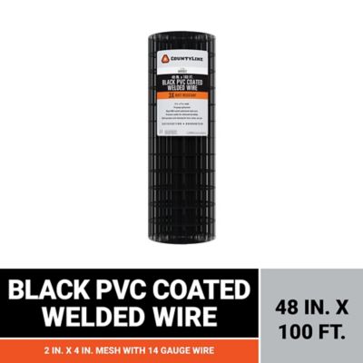 Image showing  100 ft. x 48 in. Welded Wire Fence, Black