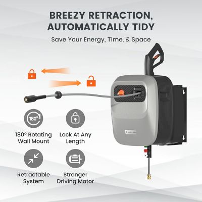 Image showing  Grandfalls Pressure Washer, Ultra-Soft and Non-Replaceable Hose, 2500 PSI, Light Silver