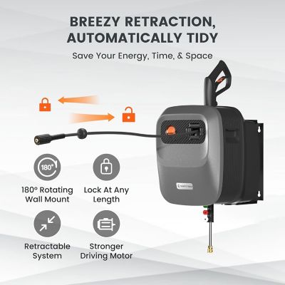 Image showing 5 th Giraffe Tools Grandfalls Pressure Washer Ordinary and Non-Replaceable Hose, 2500 PSI, Bach Silver