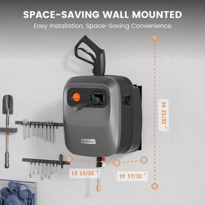 Image showing 7 th Giraffe Tools Grandfalls Pressure Washer Ordinary and Non-Replaceable Hose, 2500 PSI, Bach Silver