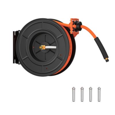 Image showing  Retractable Air Hose Reel, Wall Mounted 3/8 in. - 50 ft., Auto Rewind, 300PSI, without Bracket