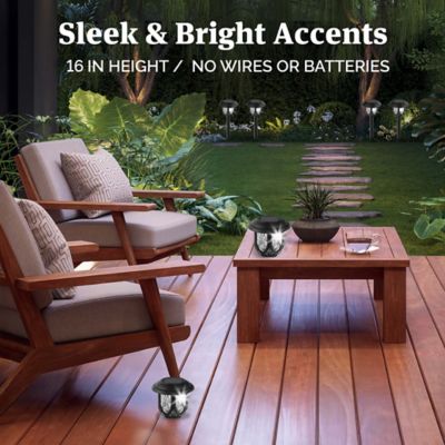 Image showing  by Design Solar Powered Integrated LED Night Activated Pathway Light (4-Pack)