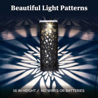 Image showing  by Design Solar Powered Integrated LED Night Actatived Bollard Pathway Light (4-Pack)