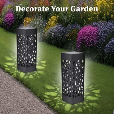 Image showing 5 th Bell & Howell by Design Solar Powered Integrated LED Night Actatived Bollard Pathway Light (4-Pack)