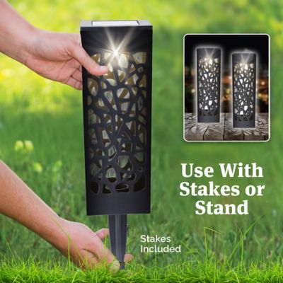 Image showing 6 th Bell & Howell by Design Solar Powered Integrated LED Night Actatived Bollard Pathway Light (4-Pack)