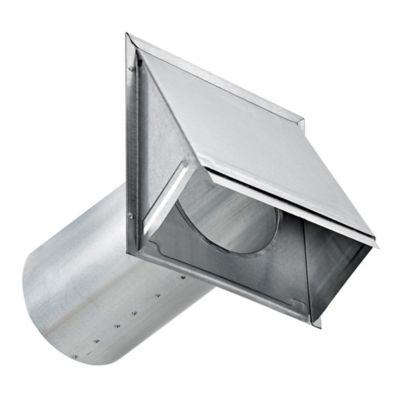Image showing  6-in. 26-Gauge Galvanized Steel Exhaust Wall Hood Vent with Damper and 11-in. Pipe