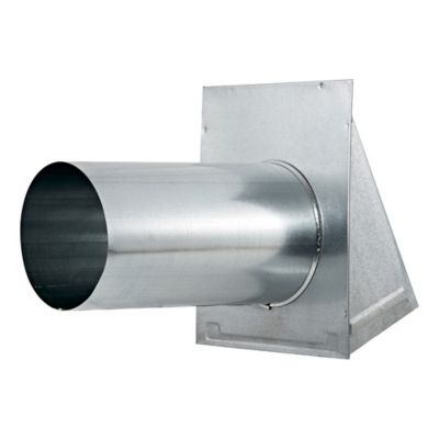 Image showing  6-in. 26-Gauge Galvanized Steel Exhaust Wall Hood Vent with Damper and 11-in. Pipe