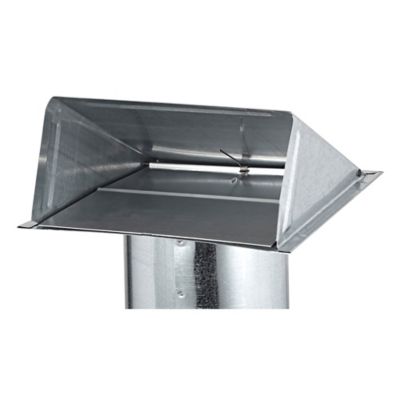 Image showing  6-in. 26-Gauge Galvanized Steel Exhaust Wall Hood Vent with Damper and 11-in. Pipe