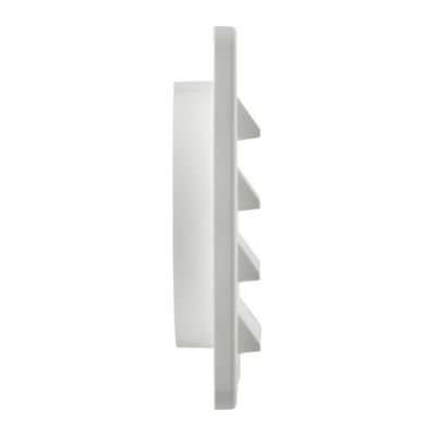 Image showing  6-in. White Plastic Fresh Air Intake Vent with Rain Guard and Removable Screen, White