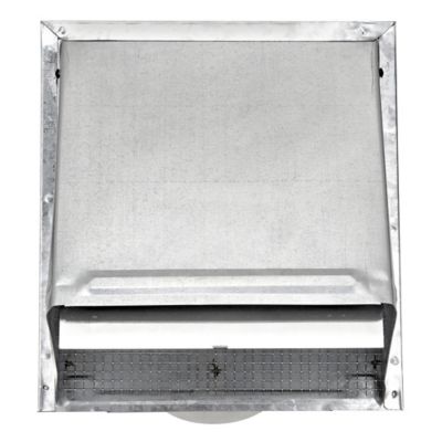 Image showing 5 th Lambro 6-in. 26-Gauge Galvanized Steel Wall Exhaust Hood Bath Fan Vent with Damper, Wire Mesh Screen, and 11-in. Pipe