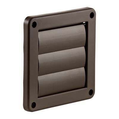 Image showing  4-in. Plastic Wall Exhaust Dryer Vent with 3 Louvers, Brown