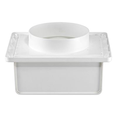 Image showing  6-in. Plastic Exhaust Soffit Bath Fan Vent with Damper, White