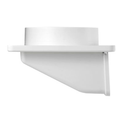 Image showing  6-in. Plastic Exhaust Soffit Bath Fan Vent with Damper, White